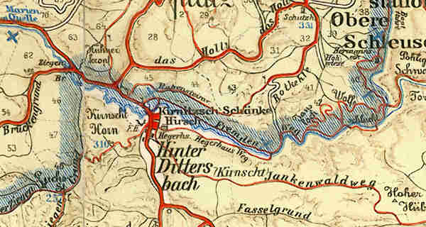 Karte von Hinterdittersbach